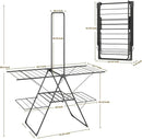 Bigzzia Clothes Drying Rack Foldable, 68.9Inch High Hanger Laundry Drying Rack with 4 Height-Adjustable Wings, Lightweight and Space Saving Clothes Airer for Apartments, Dorms, Camping by CozyNest Decor