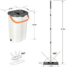 Jelymark Flat Mop and Bucket with Wringer Set, Separates Dirty and Clean Water, 3-Chamber Mop Wet and Dry Use, Not-Hands Squeeze Mops for Floor Cleaning, 8 Reusable Microfiber Mop Pads Included by CozyNest Decor