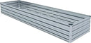 12x2x1.5FT Galvanized Raised Garden Beds Kit Large Outdoor Metal Gardening Planter Box for Vegetable Elevated Flower Herbs, Silver