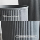 2 Pcs Pack 15 Inches Heavy Duty Plastic Resin Tall Tapered Planter Pots Large Round Planter Flower Pot with Drainage Hole for Indoor Outdoor Deck Porch Garden Home Patio Front Door (Dark grey, S)