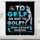 Golf Blackout Curtains for Boy Girl Room Darkening Decor,Sports Themed Golfers and Cars Bedroom Living Room Home Rod Pocket Thermal Insulated Window Curtain/Drapes Panel,55x63 Inch… by TinyTreasures Baby Boutique