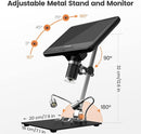 JL210 10.1'' Digital Microscope for Adults, Coin Magnifier Microscopes Full View for Error Coins, Soldering Electronics Microscopes Camera, 8 LED, 12.6" Metal Stand, PC View, 32GB by TinyTreasures Baby Boutique