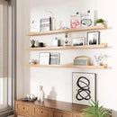 AZSKY 36 Inch Picture Ledge Shelf Solid Wood Large Floating Shelves Wall Mounted Rustic Natural Shelves for Home, Living Room, Bedroom, Bathroom, Office 3 Same Sizes by CozyNest Decor