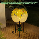 10" Diameter Solar Gazing Ball and 8.5" Metal Stand Indoor Outdoor Yard Art Ornament Coloful Spot Glass Globe Sphere Solar Gazing Balls for Garden,Lawn,Porch,Patio Birthday Gifts for Women,Mom by CozyNest Decor