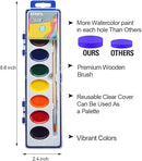 24 Count Watercolor Paints, 8 Colors, Washable, Non-Toxic, Perfect for Kids 3+ by TinyTreasures Baby Boutique