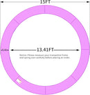 16FT/15FT/14FT/12FT/10FT Trampoline Safety Pad Replacement, Round Trampoline Spring Protection Cover, Fits 16FT/15FT/14FT/12FT/10FT Frames, Water-Resistant Trampoline Accessories by TinyTreasures Baby Boutique