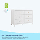 Graco Sasha 6 Drawer Dresser (White) – GREENGUARD Gold Certified, Wood Storage for Nursery or Kids’ Room, Safe Interlocking Drawer System & Easy Assembly with Pre-Installed Tracks by TinyTreasures Baby Boutique