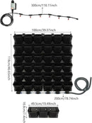 36 Pockets Hanging Planter Bags, Vertical Wall Mounted Plant Planting Grow Bags, Stackable Wall Planter with Timer, Self Watering Hanging Planters for Outdoor Indoor Garden-Black by CozyNest Decor