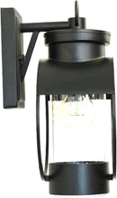 Muskoka Lifestyle Products Black Outdoor Weatherproof Wall Sconce Light Fixture, Rustic Porch Light, Entryway Light, Outdoor Wall Sconce Lantern by CozyNest Decor