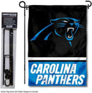 WinCraft Carolina Panthers Garden Flag with Stand Holder by GreenHaven Gardens