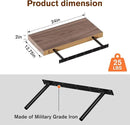 Floating Shelf, Set of 2 Wall Shelf, 24 in W x 12.75 in D x 2 in H Wooden Floating Wall Shelf with Invisible Brackets for Living Room/Bedroom/Bathroom/Kitchen Storage and Decor, Walnut by CozyNest Decor