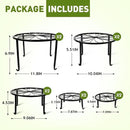 ESRICH 10Pack Plant Stand, Metal Plant Stands for Outdoor Indoor Plants, Heavy Duty Plant Stands for Multiple Plant, Anti-Rust Iron Plant Pot Shelffor Planter, Potted Plant Holder for Garden Home by GreenHaven Gardens