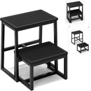 Step Stool for Kids Adults,Holds up to 500Lb,3 in1 Heavy Duty Sturdy Two Foot Stool for Kichen/Bathroom/High beds, Wooden&Metal Frame, Non-Slip Pads… by TinyTreasures Baby Boutique