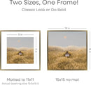 Homeforia 15x15 Picture Bronze Frame, High End Metal 15 x 15 Square Poster Frame with Mat 11 x 11 Photo, 15x15 Brass Frame Matted to 11x11 Print, 15by15 Thin Frames, Tempered Glass, Wall Kit, Set of 1 by CozyNest Decor