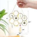 Tuitessine Crystals Suncatcher Window Hanging Bumble Bee Decor Honeycomb Light with Crystal Glass Prisms Hive for Home Indoor Outdoor Catcher Garden Ornament Christmas Birthday Gift Ideas by GreenHaven Gardens
