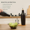 HOMCDALY Ceramic Olive Oil Dispenser for Kitchen, Stoneware 16oz Oil and Vinegar Bottles Dispenser, Kitchen Dispenser Bottle for EVOO Vinegar Syrups, Modern Farmhouse Design(B) by CozyNest Decor