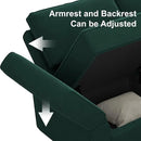 Belffin Modular Sofa Armrest Backrest Module for Modular Sectional Sofa Couch Side Armrest, Backrest Velvet Green by CozyNest Decor