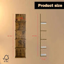 5 Tier Wall Shelf Unit, Modern Vertical Lack Wall Shelves with Light, Wall Mount, Floating Column Home Decor Shelves for Bedroom, Living Room, Vanity Storage Display(Dark Brown) by CozyNest Decor