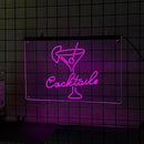 Personalized Beer O'Clock Neon Sign, Custom Wall Sign for Home Bar, Man Cave, Pub, Game Room, LED Beer Light Decor (Cocktail Bar) by CozyNest Decor