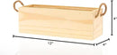 Wooden Planter Box with Handle, Rose Wood, Plastic Liner l Garden Decor l Restaurant and Wedding Decorations l Wedding Bouquets, Table Centerpiece, 12 x 4 Inches, (12x4 w Handle Set of 4, Rose Wood) by GreenHaven Gardens
