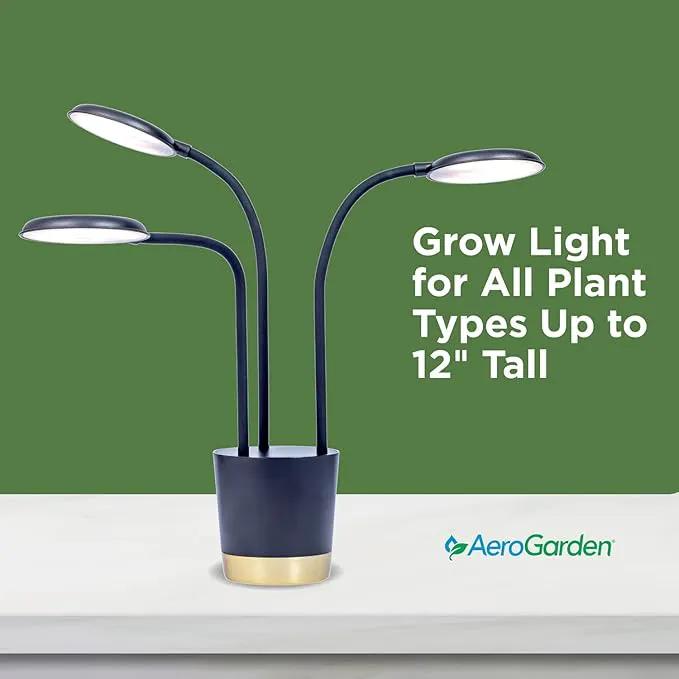 AeroGarden Trio Grow Light for Indoor Plants, Grow Live Plants Anywhere in The Home, Adjustable Light Modes, Black, photo 3 of 9