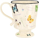 360ml -12.17oz Painted Butterfly Ceramic Mug - Cute Coffee Cup for Latte, Espresso - Gift for Women, Dishwasher Safe by CozyNest Decor