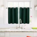 ChrisDowa Small Window Curtains for Kitchen and Bedroom - Grommet Short Thermal Insulated Room Darkening Curtains (2 Panels, Forest Green, 52 x 36 Inch) by CozyNest Decor