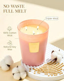 M&SENSE Garden Rose Scented Candle 35oz 150H Burn Time Long Lasting, 3-Wick Natural Aromatherapy Candle Highly Scented, Home Fragrance Housewarming Gifts by CozyNest Decor