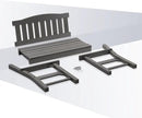 Psilvam 2-Person Outdoor Memorial Bench, All-Weather Poly Lumber Garden Bench, Rot-Resistant Outdoor Patio Bench for Park,Porch,and Church(Grey) by CozyNest Decor