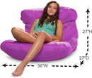 Posh Creations Structured Comfy Seat for Bedrooms and Dorm Rooms, Large Bean Bag Chair, Laguna Lounger, Purple by TinyTreasures Baby Boutique