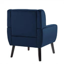 UIXE Velvet Accent Chairs Set of 2, Modern Arm Chair Mid-Century Living Room Armchair, Comfy Upholstered Button Tufted Reading Seat Bedroom Side Sitting, Royal Blue by CozyNest Decor
