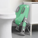 Potty Training Seat with Step Stool Ladder, SKYROKU Potty Training Toilet for Kids Boys Girls Toddlers - Comfortable Safe Potty Seat with Anti-Slip Pads Ladder Grey Green by TinyTreasures Baby Boutique