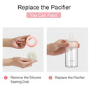 COMI Wide Neck Glass Breastmilk Collection n Storage Bottle, 6oz with Screw Ring Sealing Disk; Re-markable Sealing Disc. BPA Free, Fits Breast Pumps & Nipples (Pink Lids) by TinyTreasures Baby Boutique