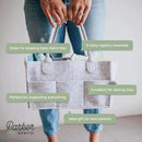 Parker Baby Co. Diaper Caddy - Nursery Storage Bin and Car Organizer for Diapers and Baby Wipes - Gray, Large by CozyNest Decor