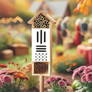 Wooden Insect House, Insect Hotel for Bugs, Bees, Butterflys, Ladybirds, Natural Beneficial Insect Habitat for Garden and Yard by GreenHaven Gardens