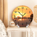 Generic Custom Wall Clock Personalized Clocks with Photo Text Logo Silent Non Ticking Round Decoration for Kitchen Creative, 10inch-25cm by TinyTreasures Baby Boutique