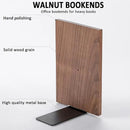 Muso Wood Handmade Walnut Book Ends, Non-Skid Bookends for Shelves, Large Sturdy Book Ends for Heavy Books, Decorative Book Shelf (3 Pairs) by CozyNest Decor