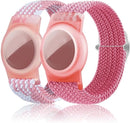 2 Pack Kids Bracelet Compatible with AirTag, GPS Kid Tracker Holder Braided Wristband for Apple Air Tag, 2022 Upgraded Nylon Adjustable Anti Lost Airtag Watch Band for Kids Children Elders by TinyTreasures Baby Boutique