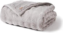 EVERGRACE Ultra Soft Luxury Fluffy Ridgeline Faux Rabbit Fur Throw Blanket, Thick Warm Bubble Throw for Bed, Cozy Plush Reversible Blankets for Couch, Chair, Sofa, Taupe, 60x80 Inches, 870 GSM by CozyNest Decor