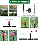 Garden Irrigation Kit,131ft 1/4" Drip Irrigation Kit Garden Irrigation System with Adjustable Nozzle Dripper Automatic Irrigation Equipment Set for Garden,Greenhouse, Patio,Lawn by GreenHaven Gardens