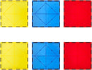 Gemmicc 6 PCS Large Magnetic Tiles,Jumbo Magnet Base Plates,STEM Magnetic Building Blocks for Kids Boys Girls by TinyTreasures Baby Boutique