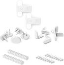 Ubbi Safety Bundle, Safeguarding and Baby Proofing Set, Includes 36 Outlet Covers, 16 Table Corner Protectors and 2 Pinch Guards, Child Safety Kit, White by TinyTreasures Baby Boutique