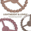 3 Pack Baby Teething Toys 3-6 Months, Silicone Ring Teethers for Babies 6-12 Months, Freezer Safe Chew Toy with Textured Grip for Boys Girls Teething Relief, Infant Easter Gift (Clay DustyRose Brown) by TinyTreasures Baby Boutique
