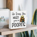Funny Sea Turtle Bathroom Decor, Bathroom Beach Decoration, Are You Pooping Sign Funny Ocean Turtle Decor, Wooden Box Decor Sign for Home Farmhouse Office Living Room Table Shelf Tiered by CozyNest Decor