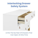 GAP babyGap Legacy 6 Drawer Dresser with Leather Pulls and Interlocking Drawers - Greenguard Gold Certified, Bianca White/Natural by TinyTreasures Baby Boutique