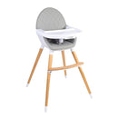 Convertible High Chair for Babies, Toddlers, Kids & Children - Wooden Highchair with Adjustable Height & Dishwasher Safe Tray - Wood Feeding & Dining Chair - Converts to Booster Seat - KoolaBaby by TinyTreasures Baby Boutique