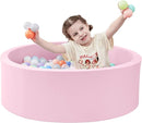 Ball Pit for Toddlers, 35.4"x 11.8" Foam Ball Pits, Indoor Soft Round Baby Playpen for Children, Ideal Gift for Toddlers, Pink, (Balls not Included) by TinyTreasures Baby Boutique