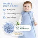 HAPIU Unisex Rayon Made from Bamboo Baby Sleep Sack TOG 1.0, 2-Way Zipper YKK, Wearable Blanket Baby by TinyTreasures Baby Boutique