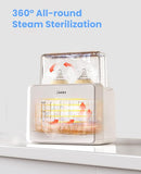 LAREX Double Bottle Warmer, 11-in-1 Fast Baby Bottle Warmer for Breastmilk and Formula, with Timer, Fits 2 Bottles, Accurate Temp Control, Milk Warmer with Thaw, Steri-lizing, Keep Warm, Heat Food by TinyTreasures Baby Boutique
