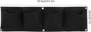 Atyhao Vertical Hanging Outdoor Wall Planter 4Pcs 4 Pocket Plant Grow Bag Wall Mounted Reusable Degradable Felt Garden Planter Herbs, Succulents Artificial Pl or Flowers. (Black) by CozyNest Decor
